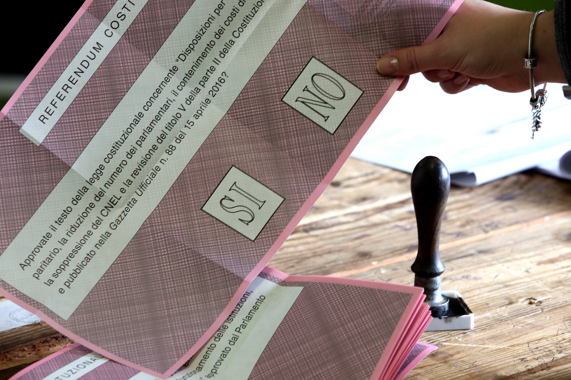 Boleta electoral del referendo (Photo by Franco Origlia/Getty Images)