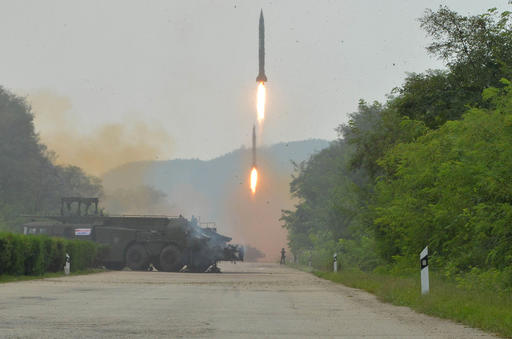 Lanzamiento de misil, Corea del Norte, Pyongyang,