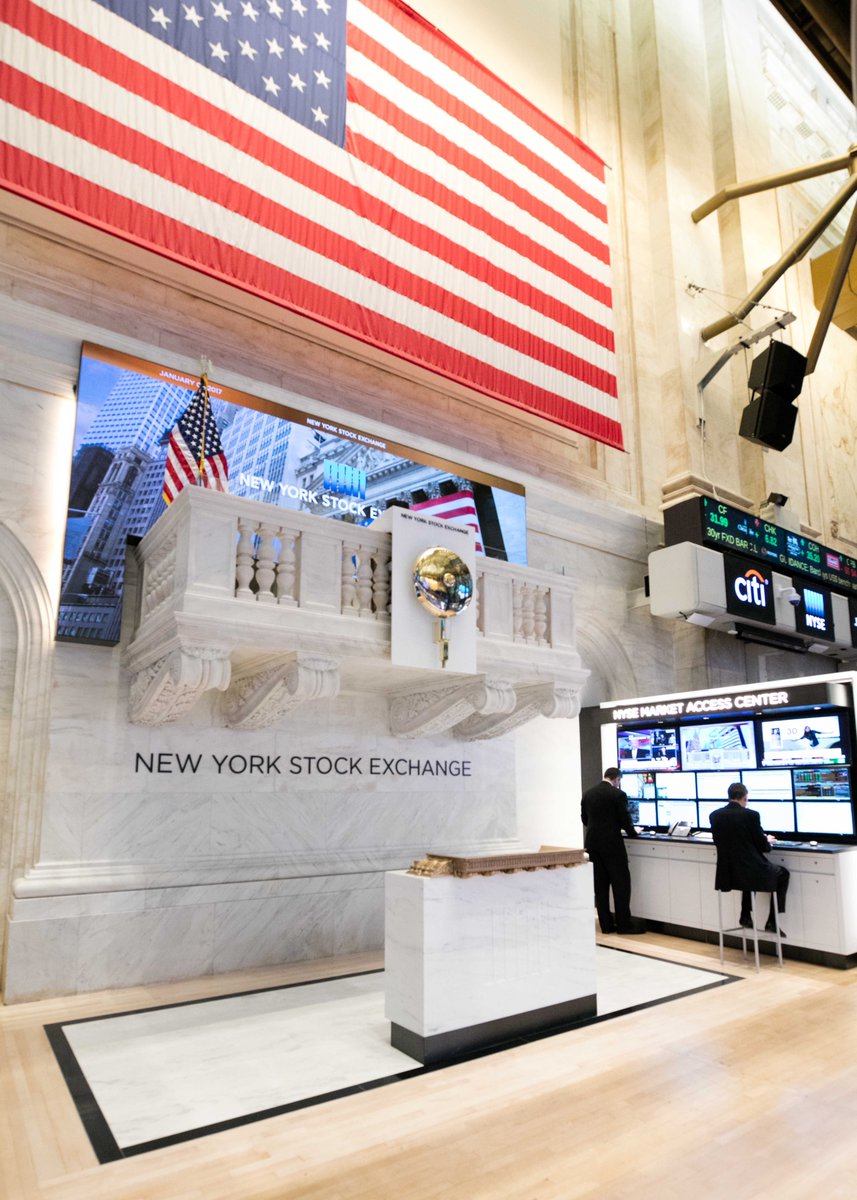 Vista del piso de remates de Wall Street (Twitter: @NYSE)
