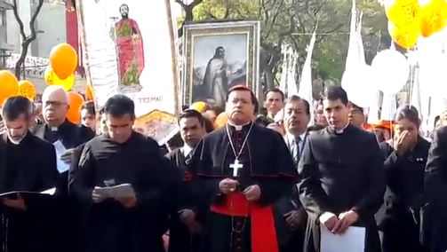 Cardenal Norberto Rivera encabeza peregrinación a la Basílica de Guadalupe