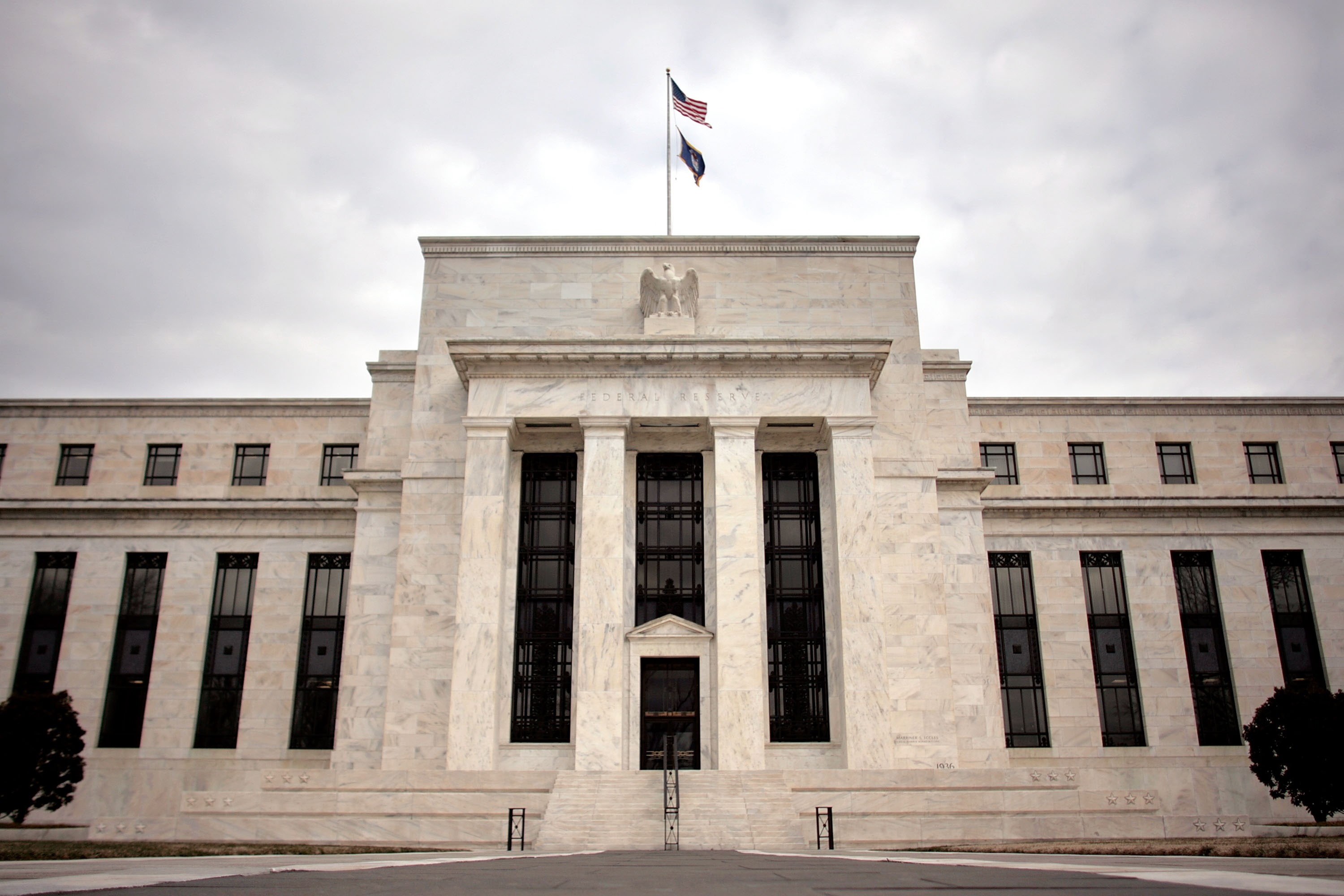 Vista del edificio de la Junta de la Reserva Federal en Washington, donde se liberó el informe del Libro Beige (AP)