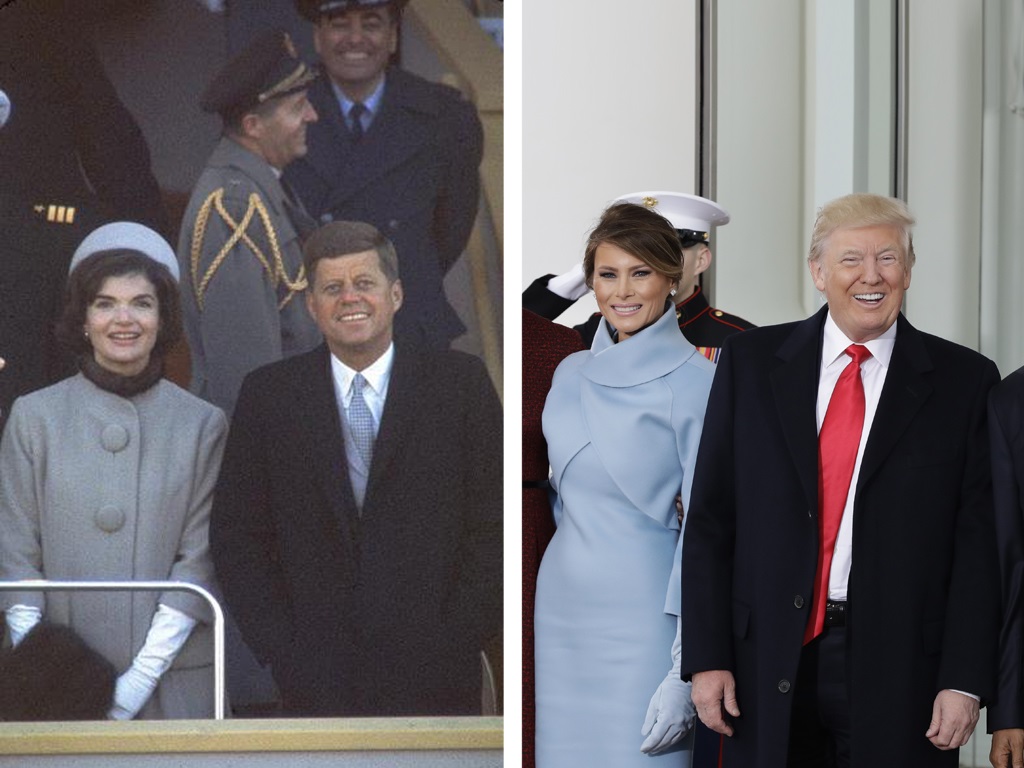 John y Jackie Kennedy y Donald y Melania Trump (Getty Images)