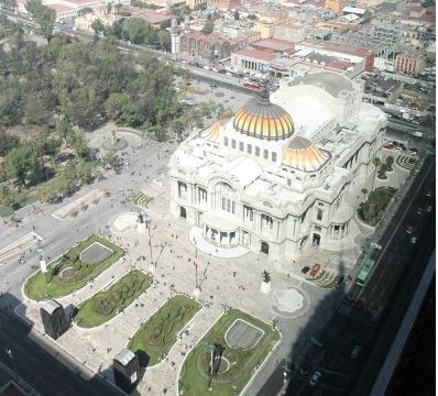 Panorámica de la Ciudad de México desde el Palacio de Bellas Artes; habrá una temperatura máxima de 24 grados centígrados. (Notimex)