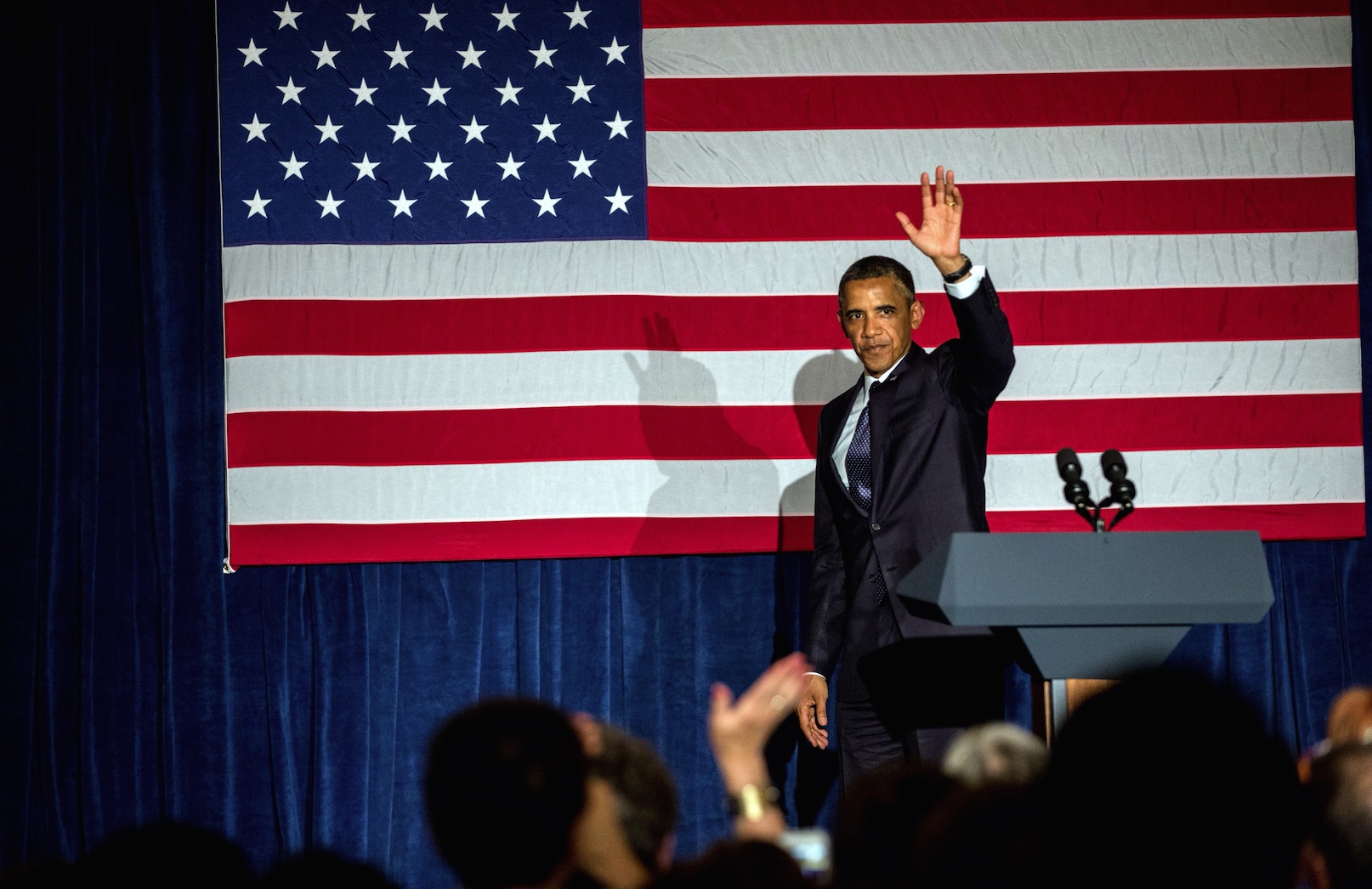 Obama da discurso en el año 2013.