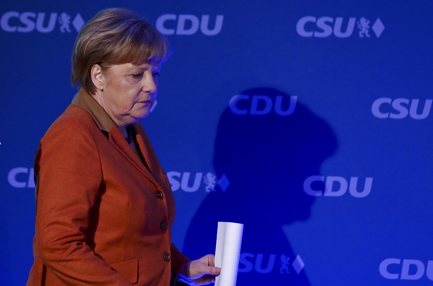 La canciller alemana, Angela Merkel, llega a una conferencia de prensa en Munich (Reuters)