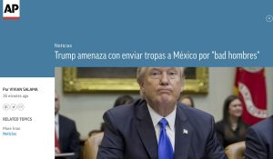 Cable de AP sobre envío de tropas a México por parte de Trump 