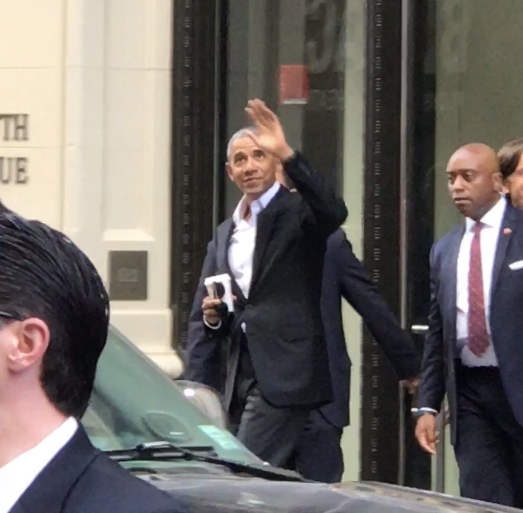 Barack Obama visita la ciudad de Nueva York.