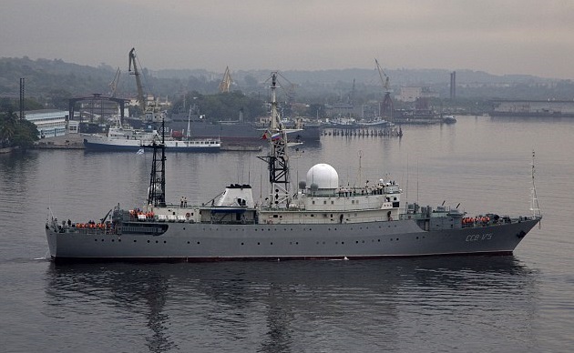 Un buque de inteligencia ruso ha sido descubierto en las aguas de la costa este de EU (AP/ archivo)