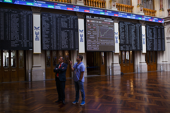 Vista del piso de operaciones de la Bolsa de Madrid (Getty Images)