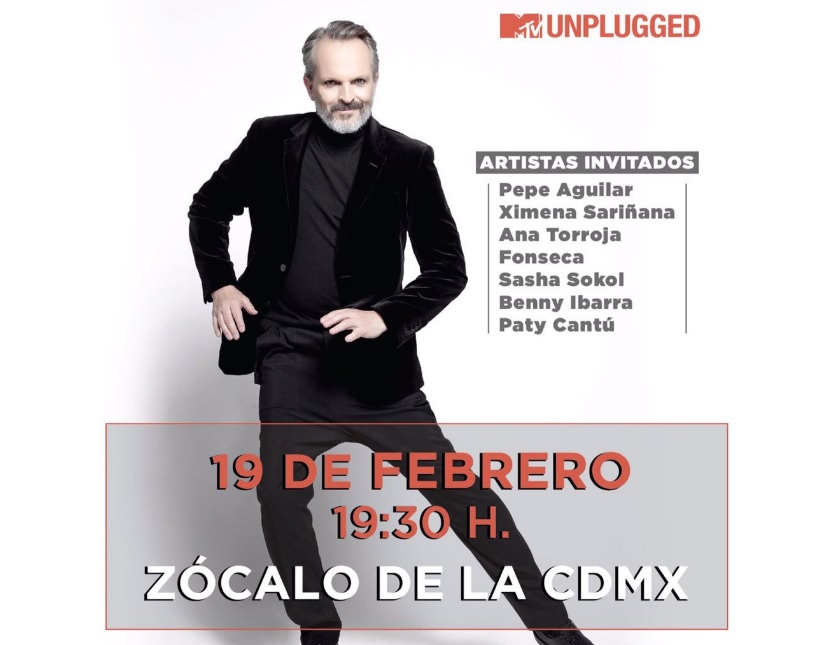 Miguel Bosé cantará el próximo 19 de febrero en el Zócalo de la CDMX.