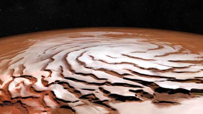 Casquete polar de Marte (Twitter @esa)