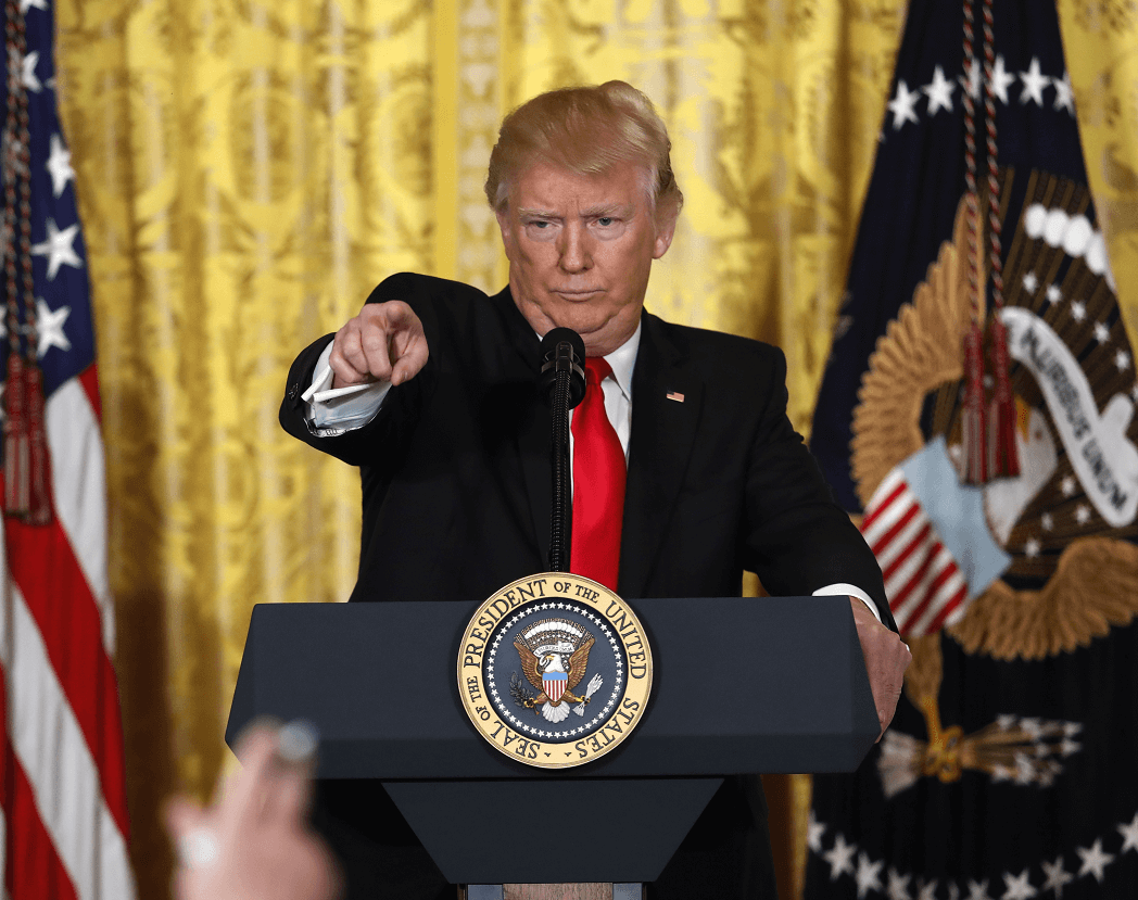 Donald Trump, presidente de Estados Unidos, ofrece conferencia de prensa en la Casa Blanca. (AP)