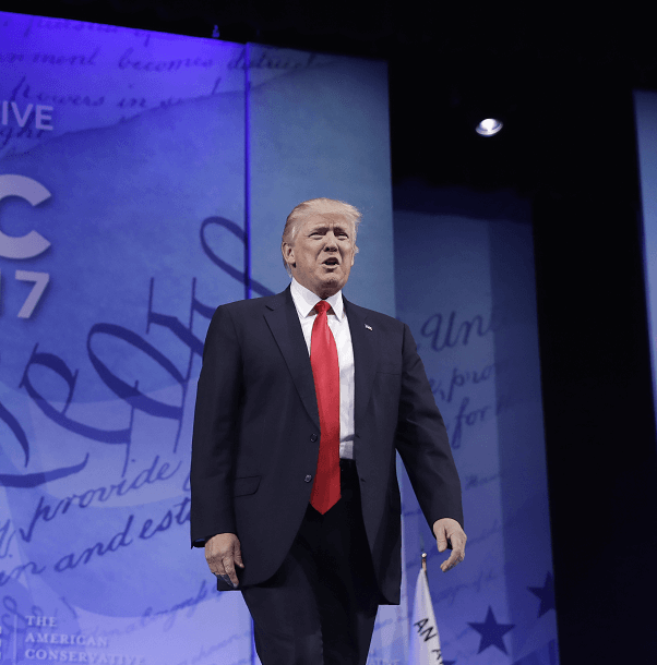 Donald Trump, presidente de Estados Unidos, participa en la Conferencia anual de Acción Política Conservadora (CPAC). (AP)