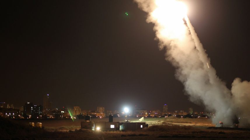 Dos misiles fueron destruidos por el sistema de defensa del Ejército israelí.