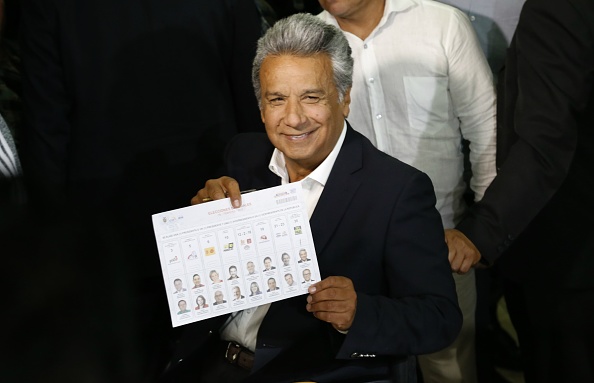 El candidato oficialista Lenín Moreno obtenía el domingo la mayoría de votos en las elecciones de Ecuador (Getty Images)