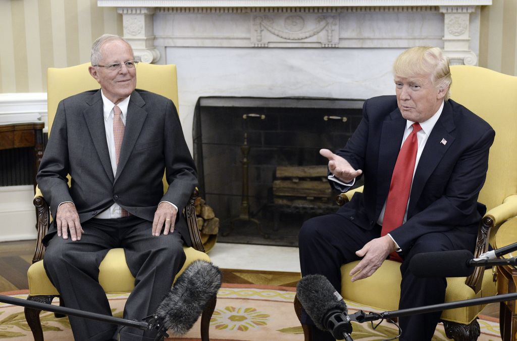 El presidente de Perú, Pedro Kuczynski, y su homólogo de Estados Unidos, Donald Trump, se reunieron en la Casa Blanca.