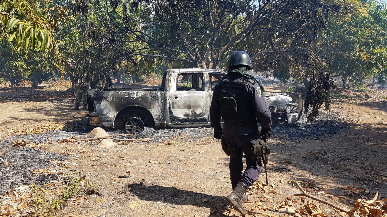 Enfrentamiento en la comunidad El Tule, en lo alto de la sierra de Tecpan, Guerrero.