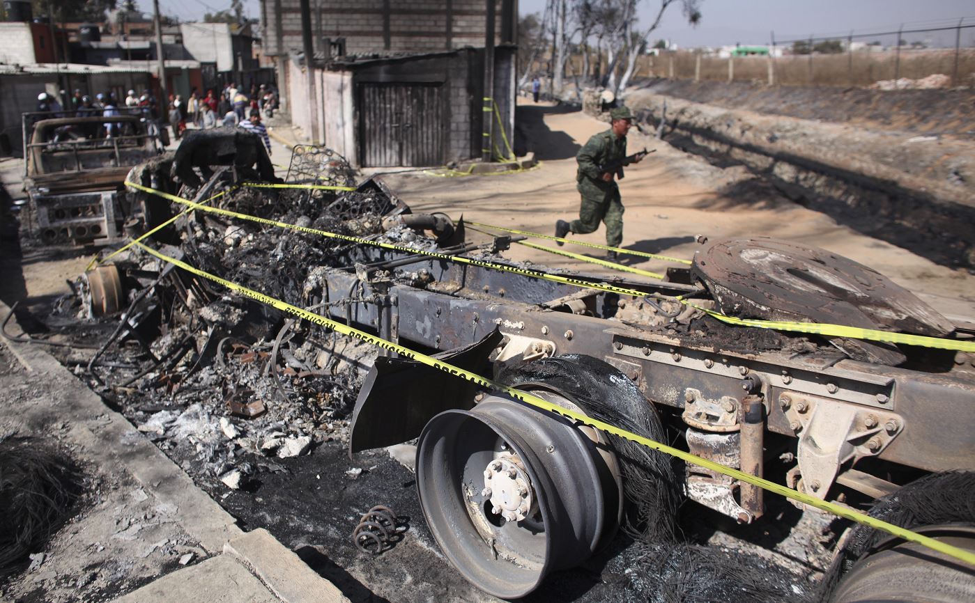 Explosión en San Martín Texmelucan, diciembre de 2010. (AP, archivo)
