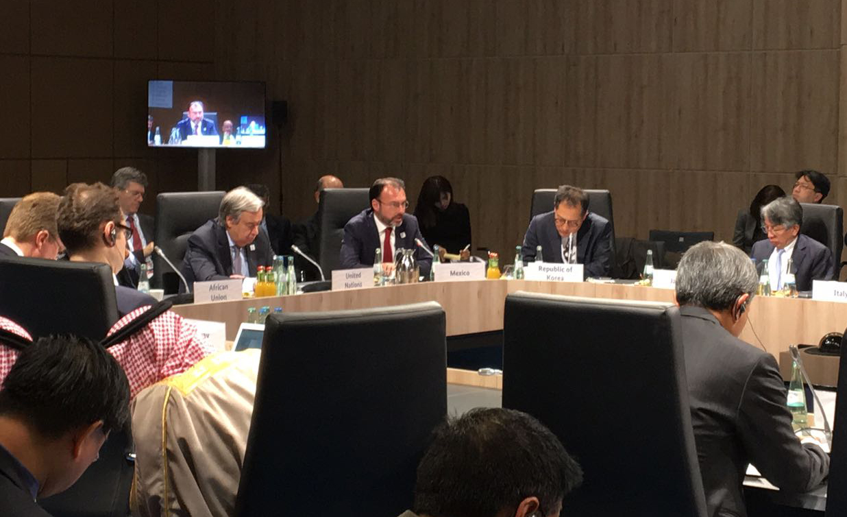 Participación del canciller Luis Videgaray durante la reunión de Ministros de Relaciones Exteriores del G20 en Bonn Alemania (Oficial)