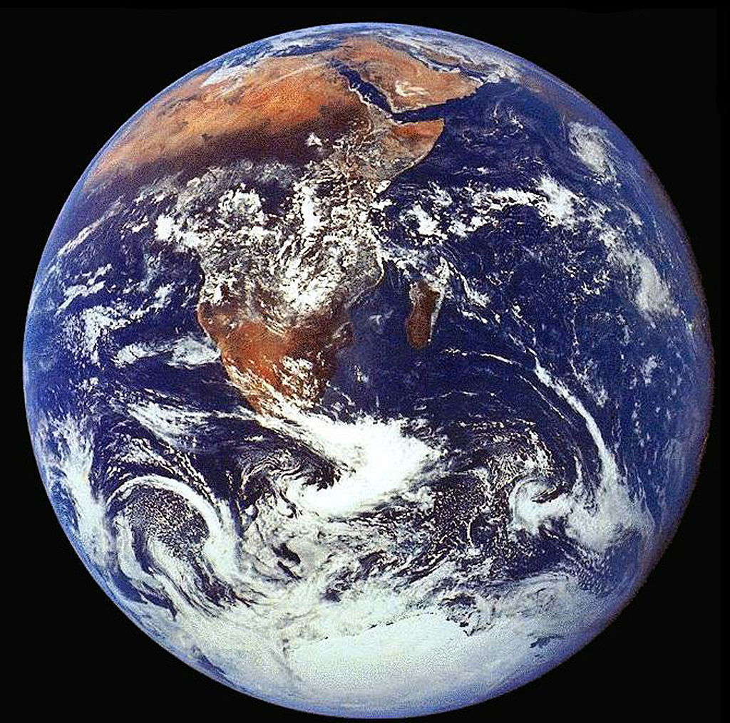 Fotografía del planeta Tierra tomada por la tripulación del Apolo 17.