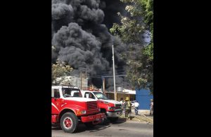 Incendio en fábrica de Guadalajara.