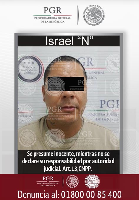 Israel 'N', extraditado por la PGR a Estados Unidos. (PGR)