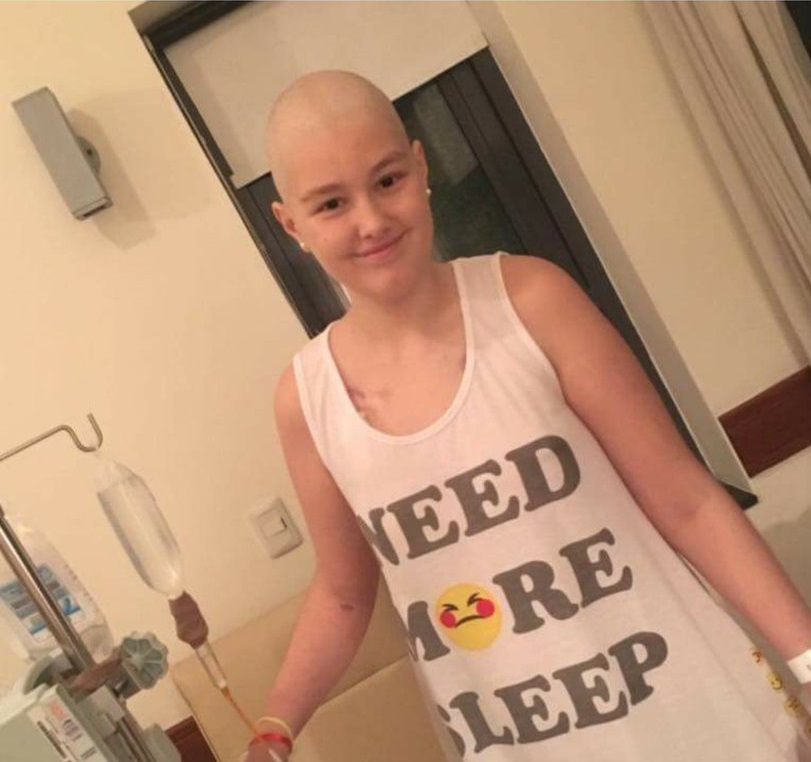 Katerina Plevak Temesio, de 15 años, lucha contra la leucemia.