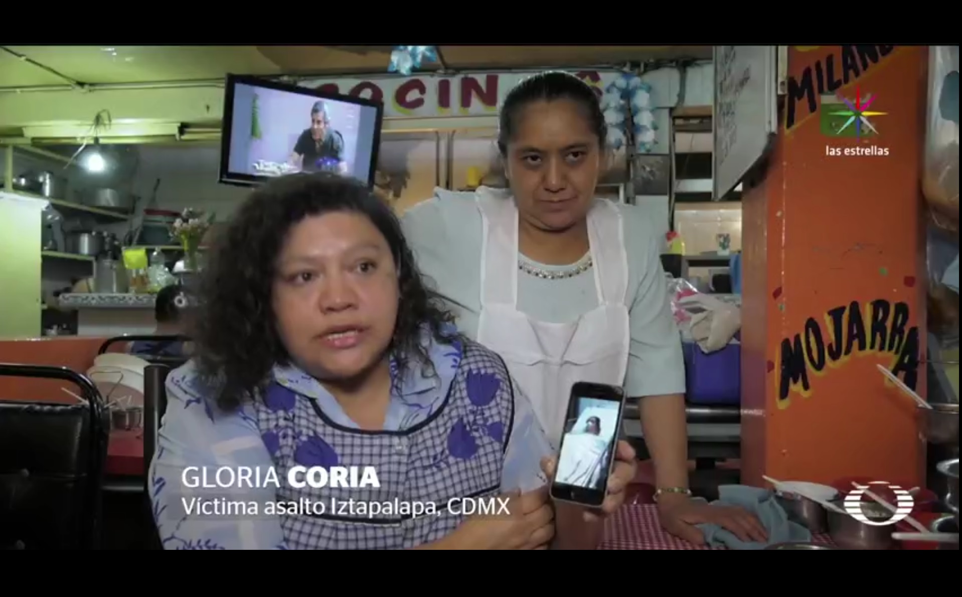 Gloria Coria, dueña de una cocina económica en Iztapalapa, también fue víctimas de 'La Gotera'. (Noticieros Televisa)
