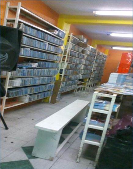 Material asegurado en varios inmuebles donde se producía ‘piratería’; la Policía Federal encuentra ‘discos piratas’ de música y video (CNS)