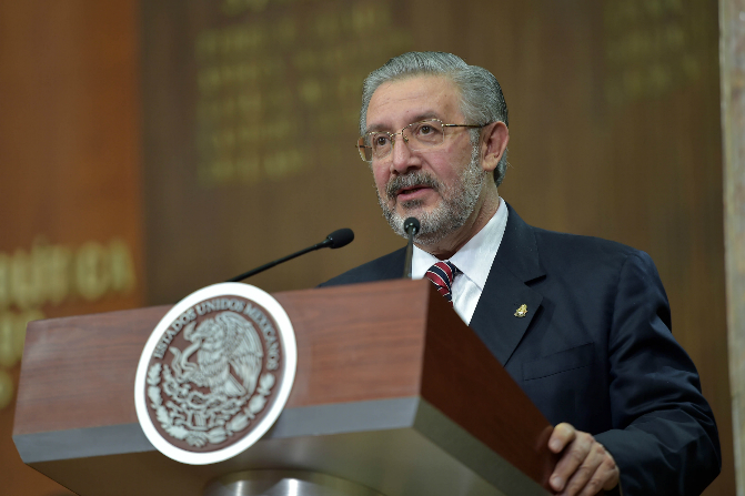 El ministro, Luis María Aguilar Morales, presidente de la Suprema Corte de Justicia de la Nación (SCJN) (Presidencia)