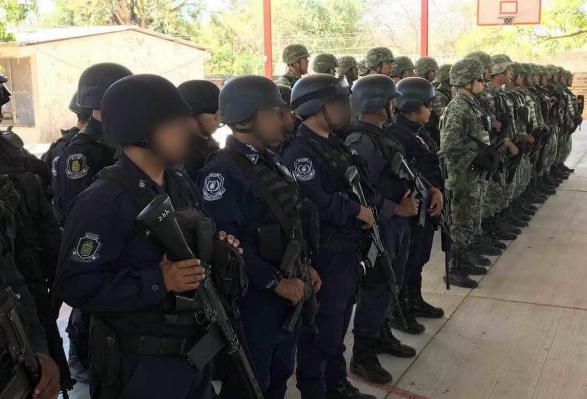 Elementos del Ejército Mexicano y de la Policía Estatal reforzaron el operativo de seguridad en el municipio de San Miguel Totolapan