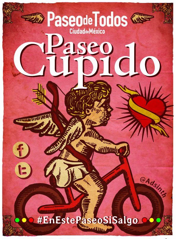 Paseo Cupido en la CDMX. (Twitter @PaseodeTodos)