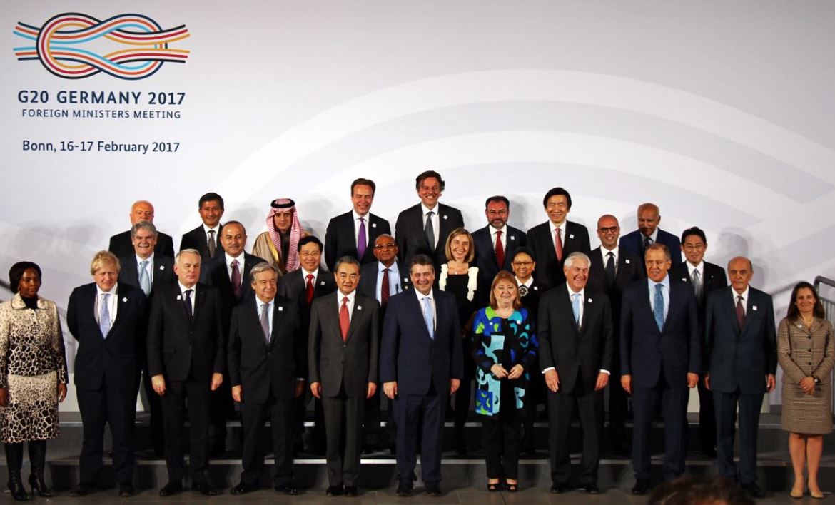 Reunión de ministros de Exteriores del G20 en Bonn, Alemania (Twitter SRE)