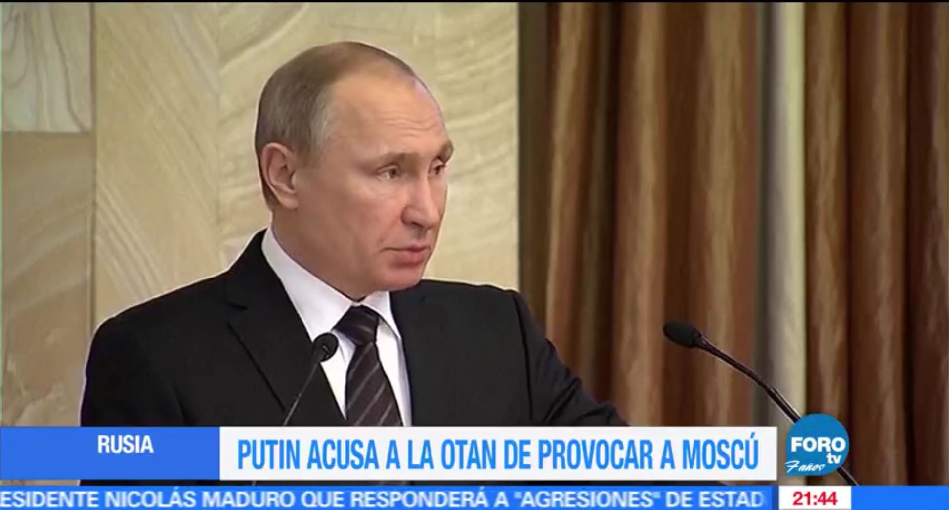 Vladimir Putin acusa a la OTAN de provocar a Moscú