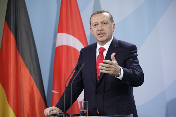 El primer ministro turco, Recep Tayyip Erdogan ofrece una conferencia de prensa en Berlín. (Getty Images/archivo)