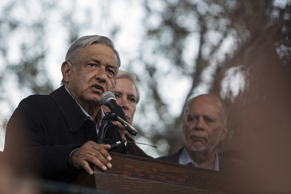 Andres Manuel Lopez Obrador, durante un evento en Los Angeles, EU. (Getty Images, archivo)