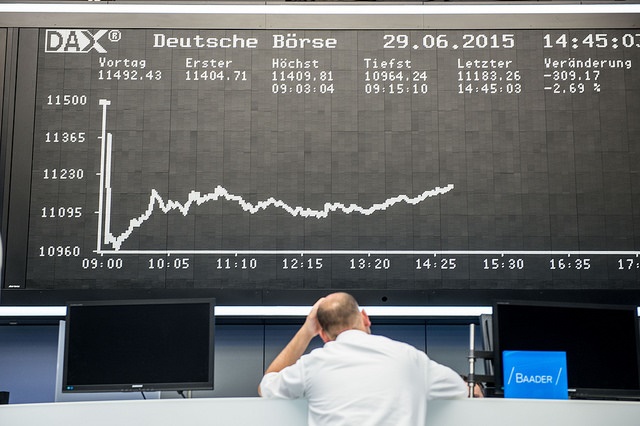 Tablero de la Bolsa de Frankfurt. (Getty Images, archivo)