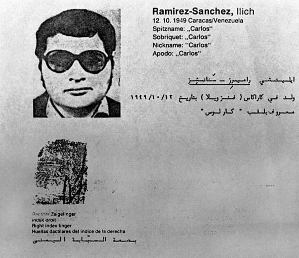Ilich Ramírez Sánchez, más conocido como “Carlos”. El 16 de agosto de 1994 fue detenido en Jartum, Sudán, y entregado a Francia por el atentado del 22 de abril de 1982 en la rue Marbeuf (Getty Images)