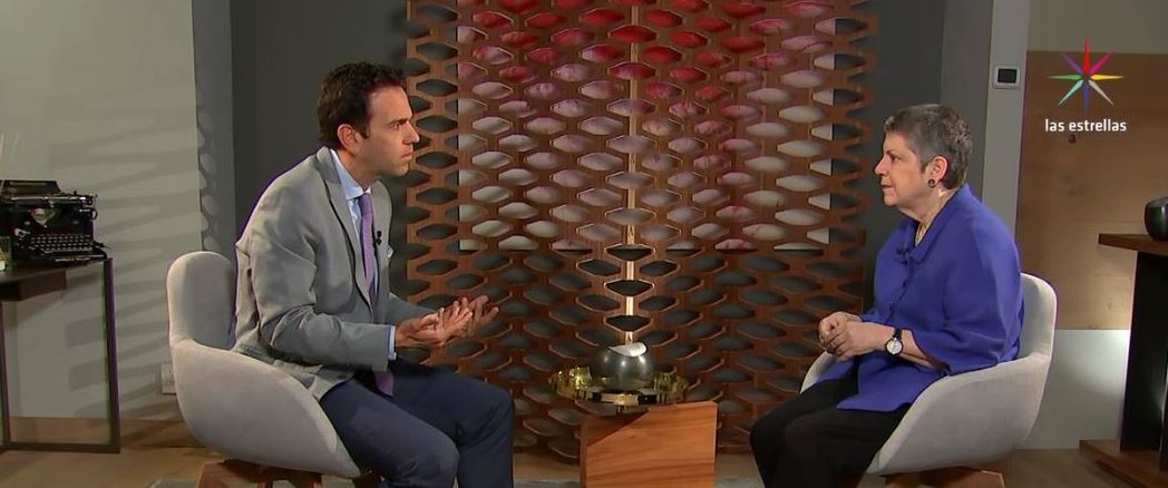 Carlos Loret entrevista a Janet Napolitano, exsecretaria de Seguridad Nacional de Estados Unidos (Noticieros Televisa)