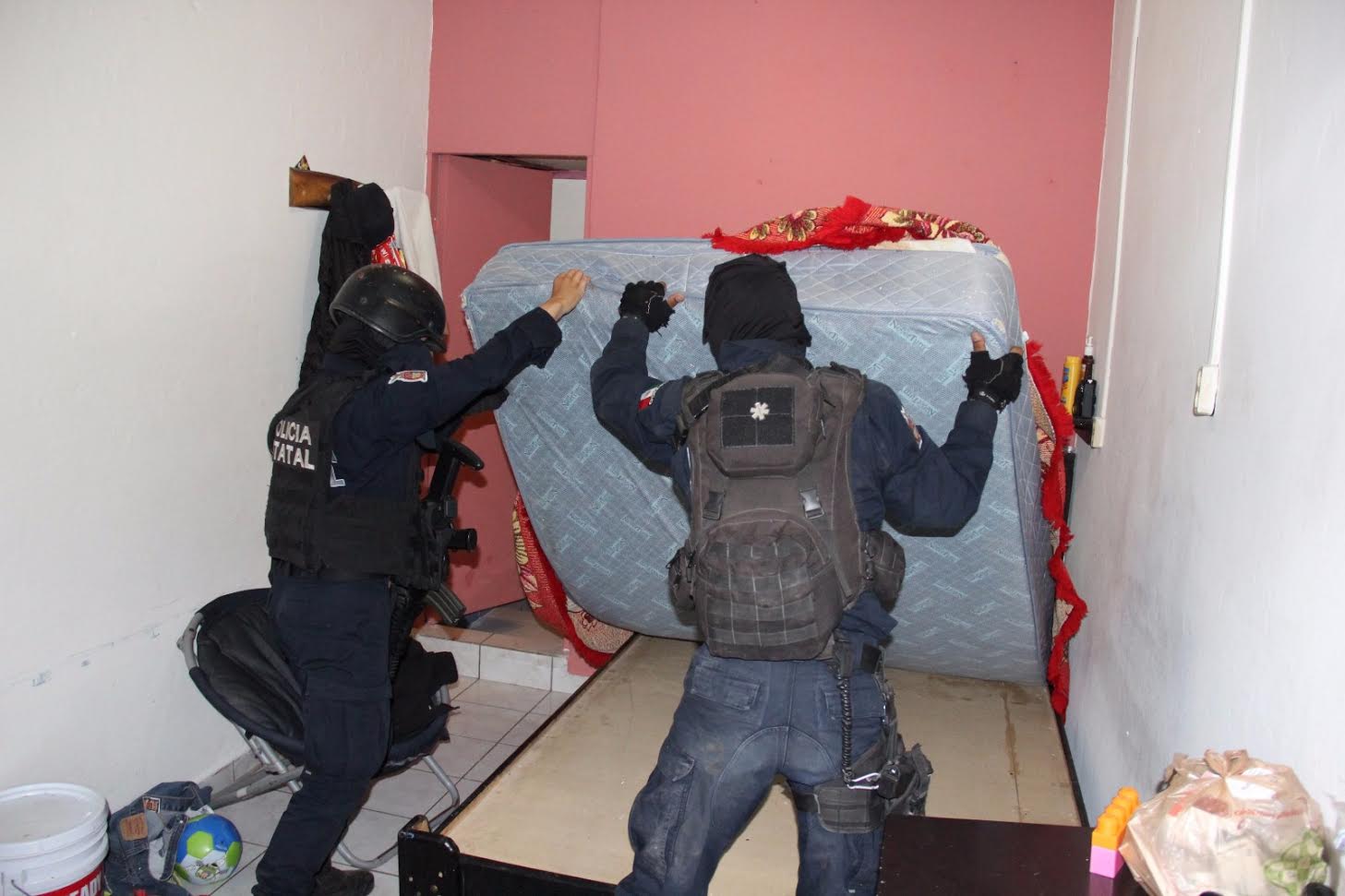 Fuerzas Federales desmantelaron las celdas de lujo en el penal de Aguaruto, en Culiacán, Sinaloa. (SSP-Sinaloa)