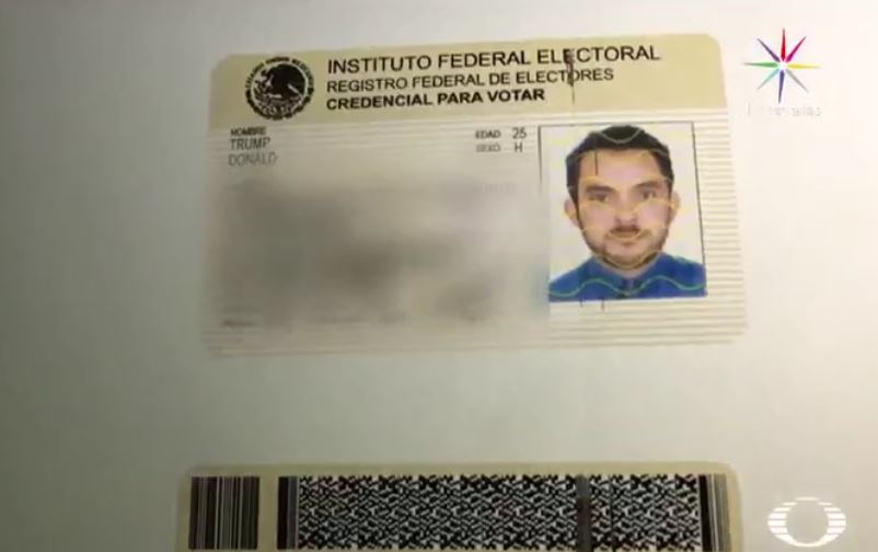 Credencial de elector falsificada para un reportaje de Despierta con Loret (Noticieros Televisa)