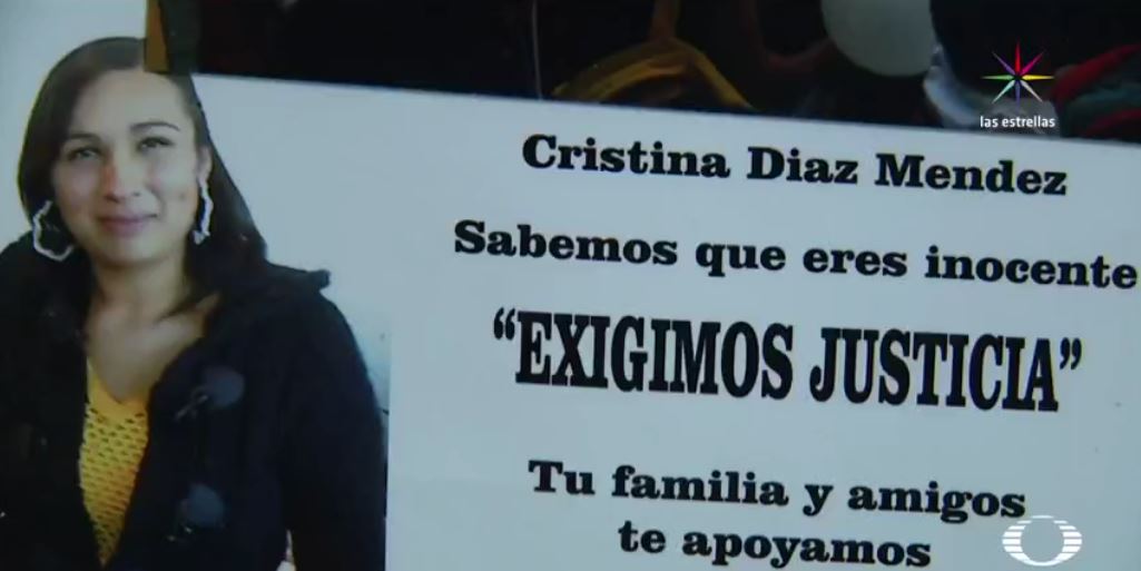 Cristina Díaz Méndez fue acusada de robo y presa en Santa Martha Acatitla. (Noticieros Televisa)