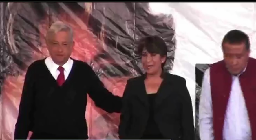 Delfina Gómez Álvarez toma protesta como candidata de Morena a la gubernatura del Estado de México 