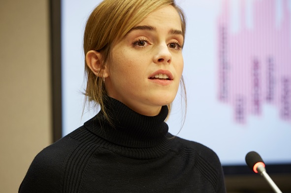 Emma Watson durante una conferencia en la ONU.