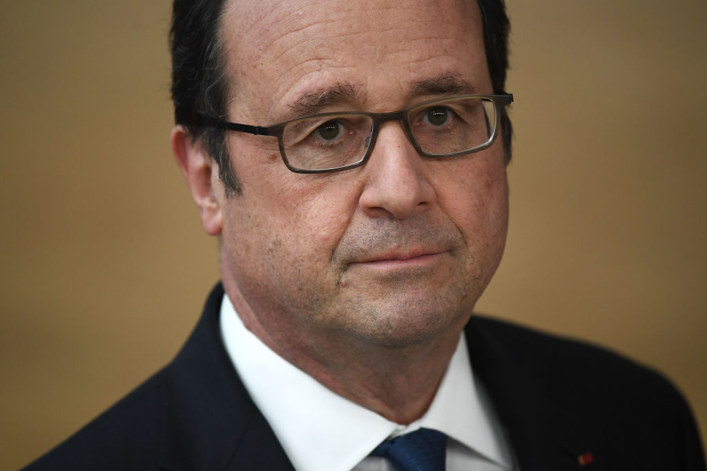 François Hollande, presidente de Francia, durante una conferencia de prensa.