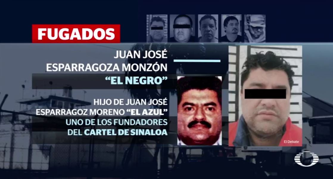 Estos son los perfiles de los reos que se fugaron del penal de Aguaruto, Sinaloa, entre ellos Juan José Esparragoza Monzón, alias "El Negro", quien duró menos de 2 meses recluido en esa cárcel. (Noticieros Televisa)