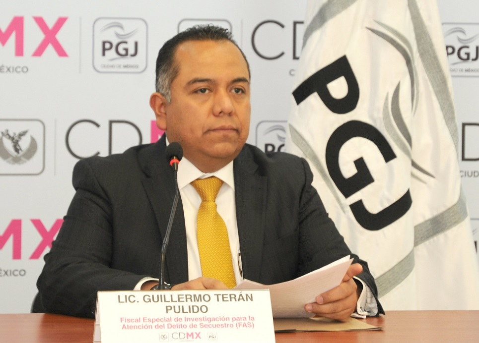 Guillermo Terán Pulido, fiscal especial de Investigación para la Atención del Delito de Secuestro de la PGJ de la CDMX. (Twitter: @PGJDF_CDMX)