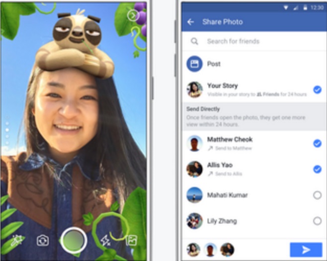Facebook despliega una nueva cámara con efectos y dos maneras adicionales de compartir fotos y videos que los usuarios toman (Foto: Facebook)