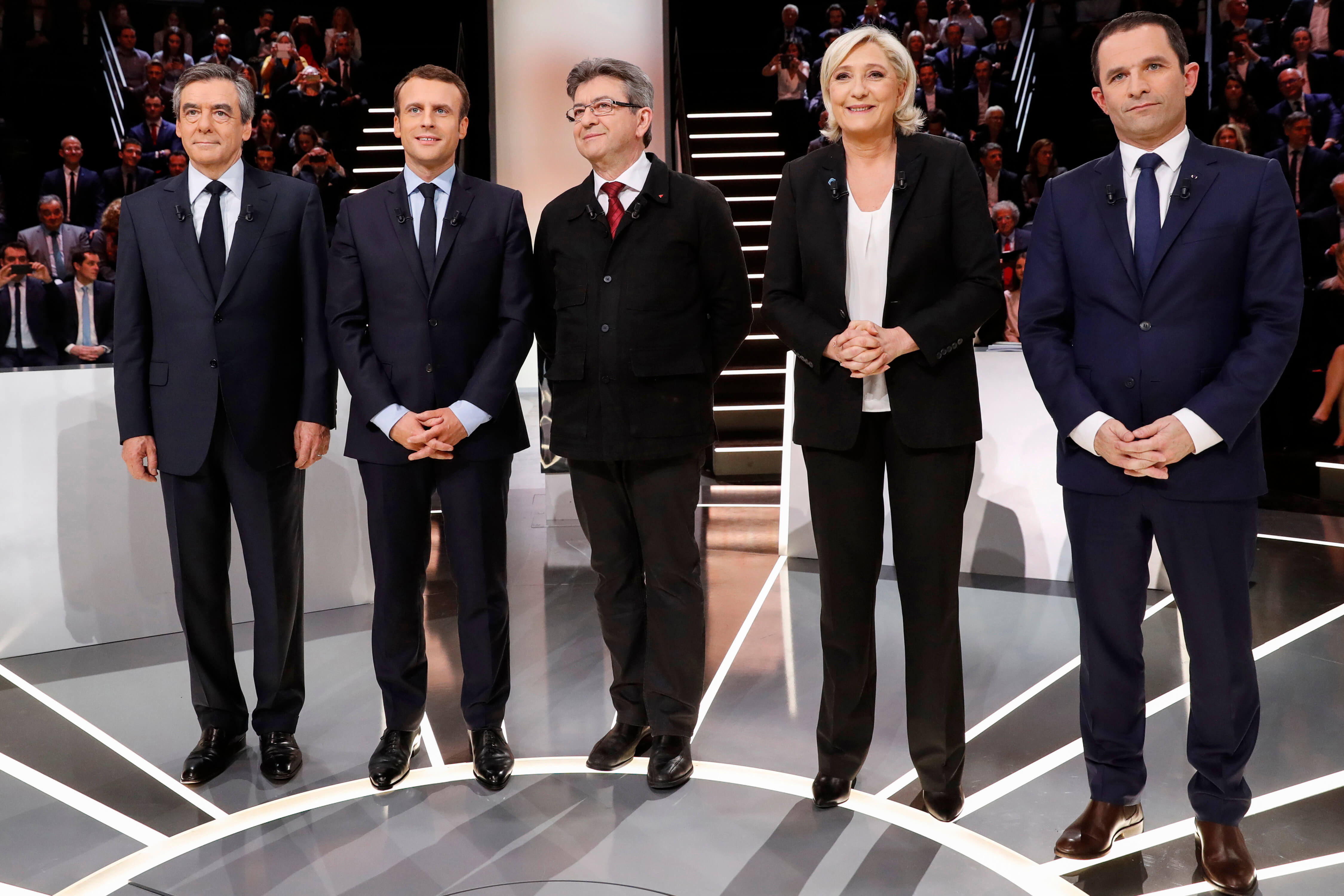 Los candidatos a la presidencia de Francia realizaron un debate televisivo.