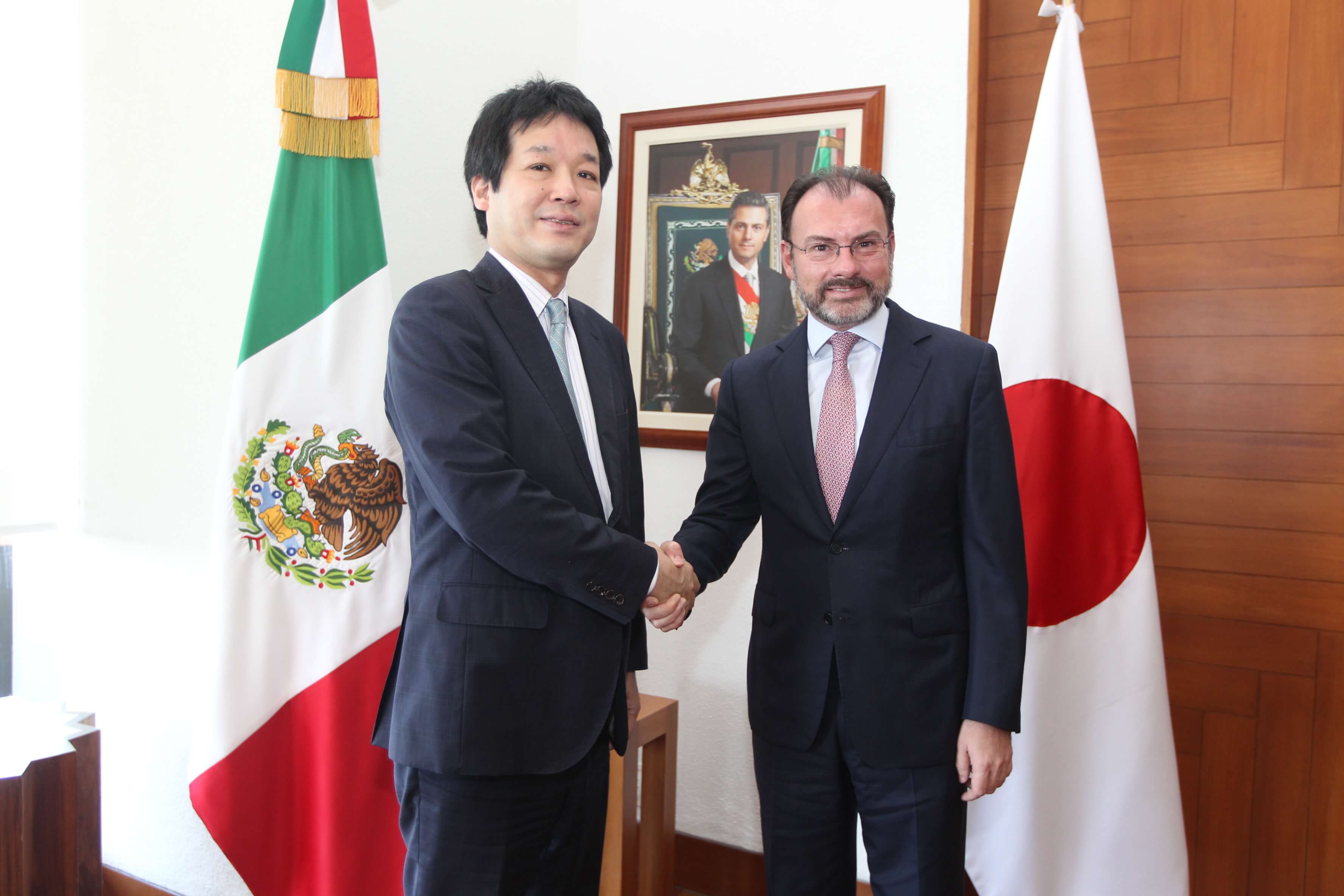 Luis Videgaray, canciller de México, se reúne con su homólogo de Japón (Secretaría de Relaciones Exteriores)